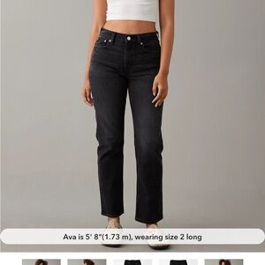 American Eagle Stretch High Rise Straight Ankle Jean